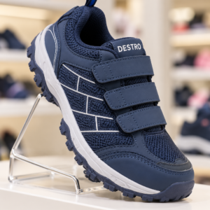 Navy Blue Velcro Sport Sneakers