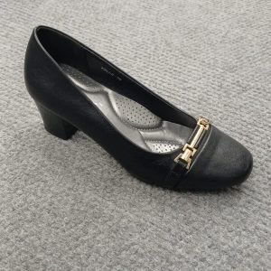 Buckle Detail Block Heel Pump