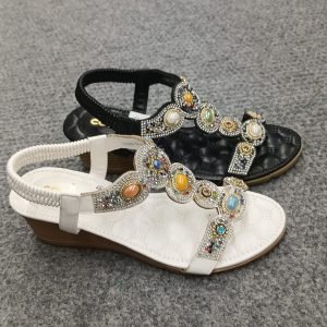 Women's Floral Embellished Flat Sandals