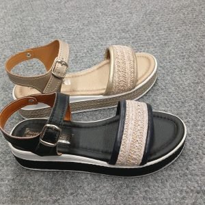 Women's Textured Double-Strap Sandals